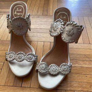 Jack Rogers Women's Layne Wedge Leather Sandals